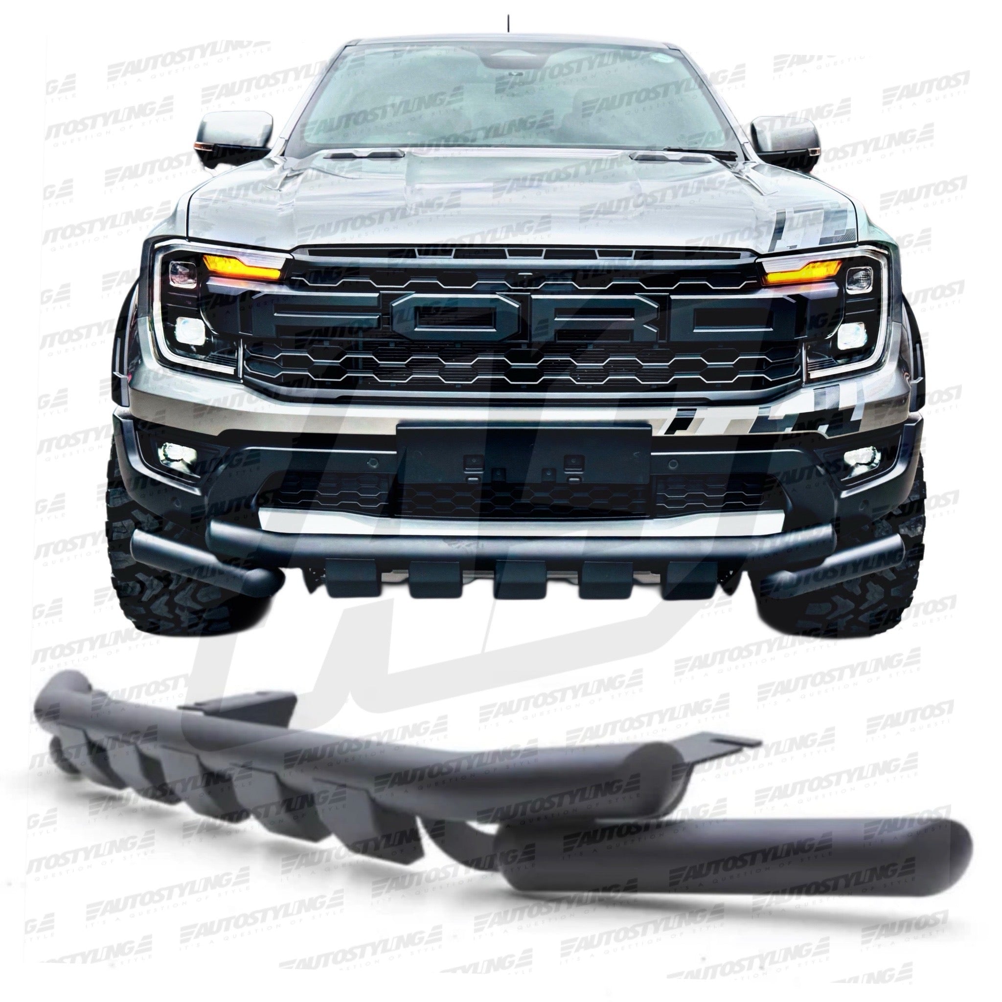 FORD RAPTOR RANGER/ EVEREST  NEX NEX GEN AMAROK NEXT GEN 2023 STYLING BAR 3 PIECE BLACK FITS ALL NEW GENERATION FORD RANGERS - Autostyling Klerksdorp