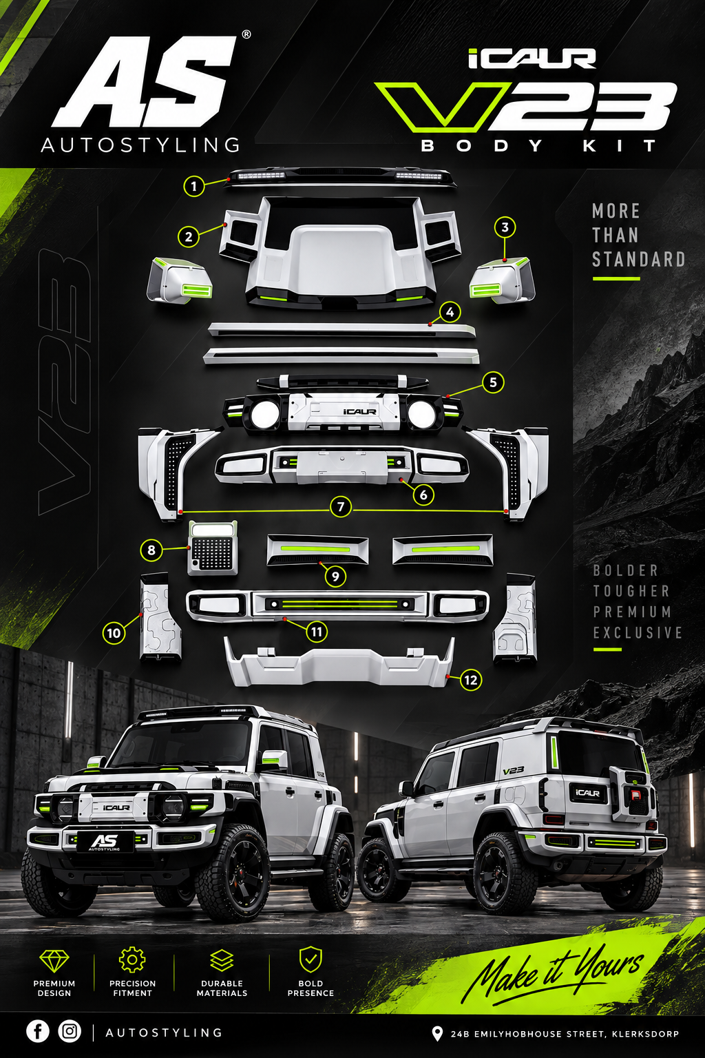 iCuar v23 Neo armor  body kit