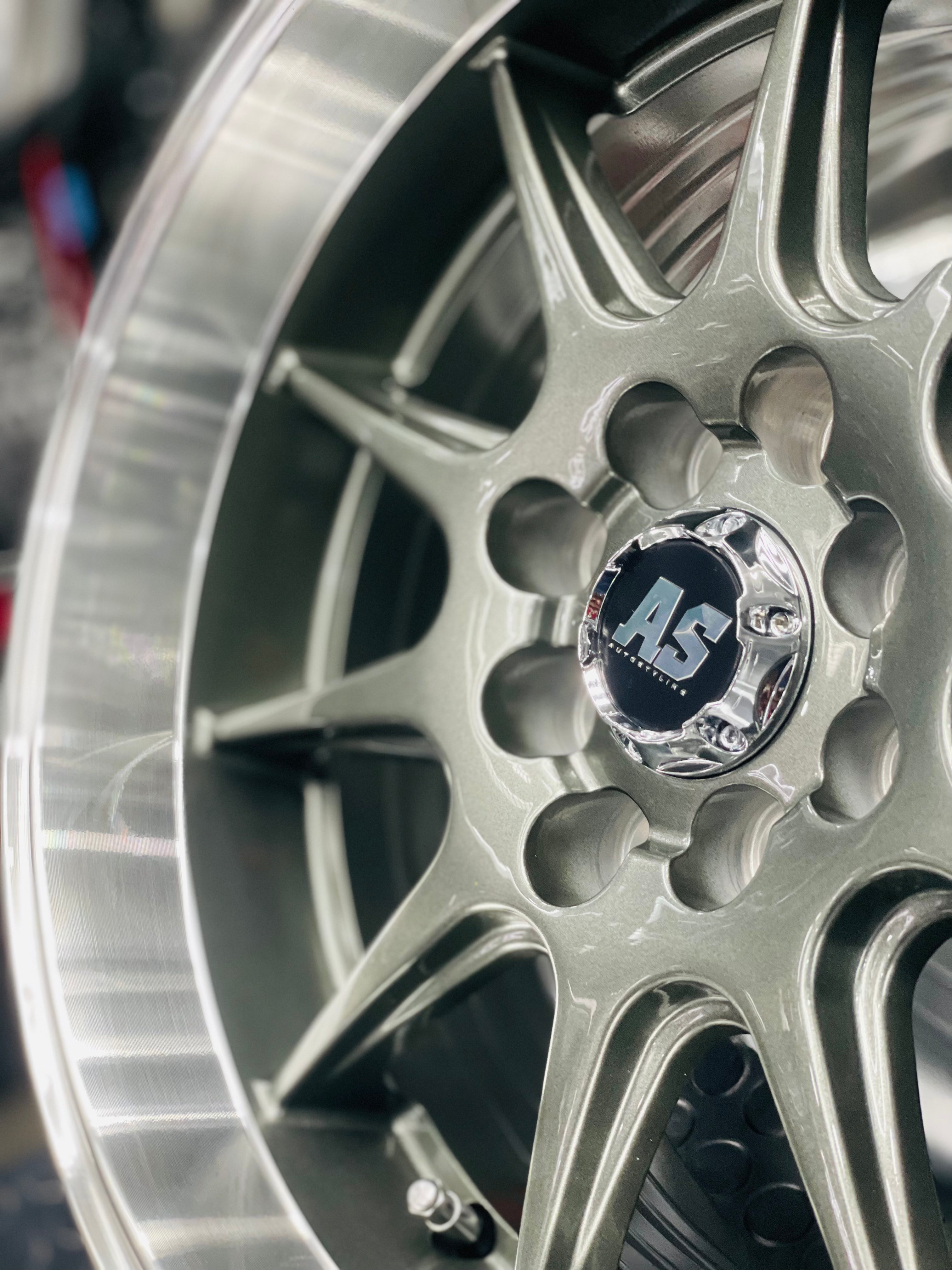 15” AS- 7581 4/100 4/114 gunmetal wheels