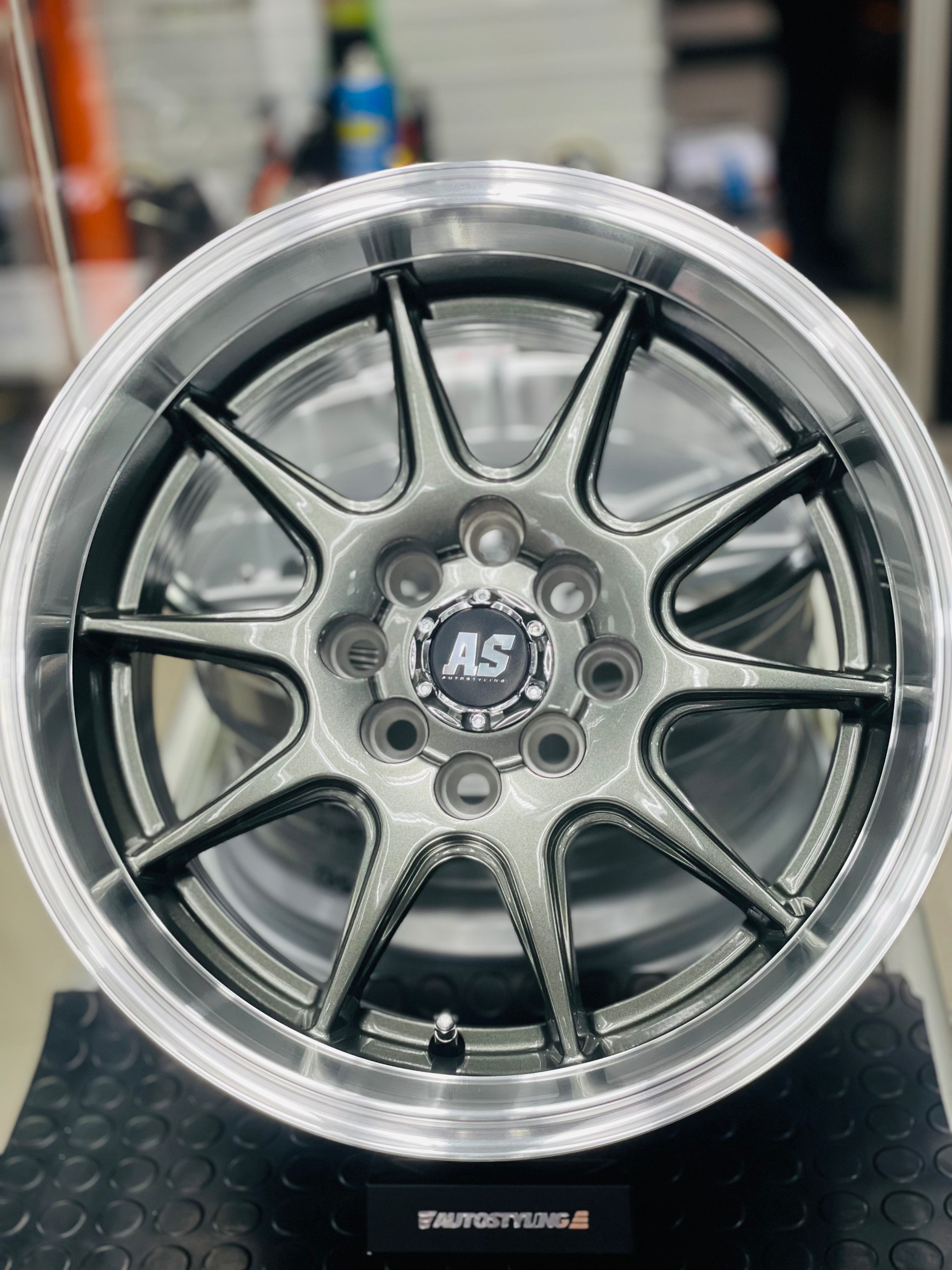 15” AS- 7581 4/100 4/114 gunmetal wheels