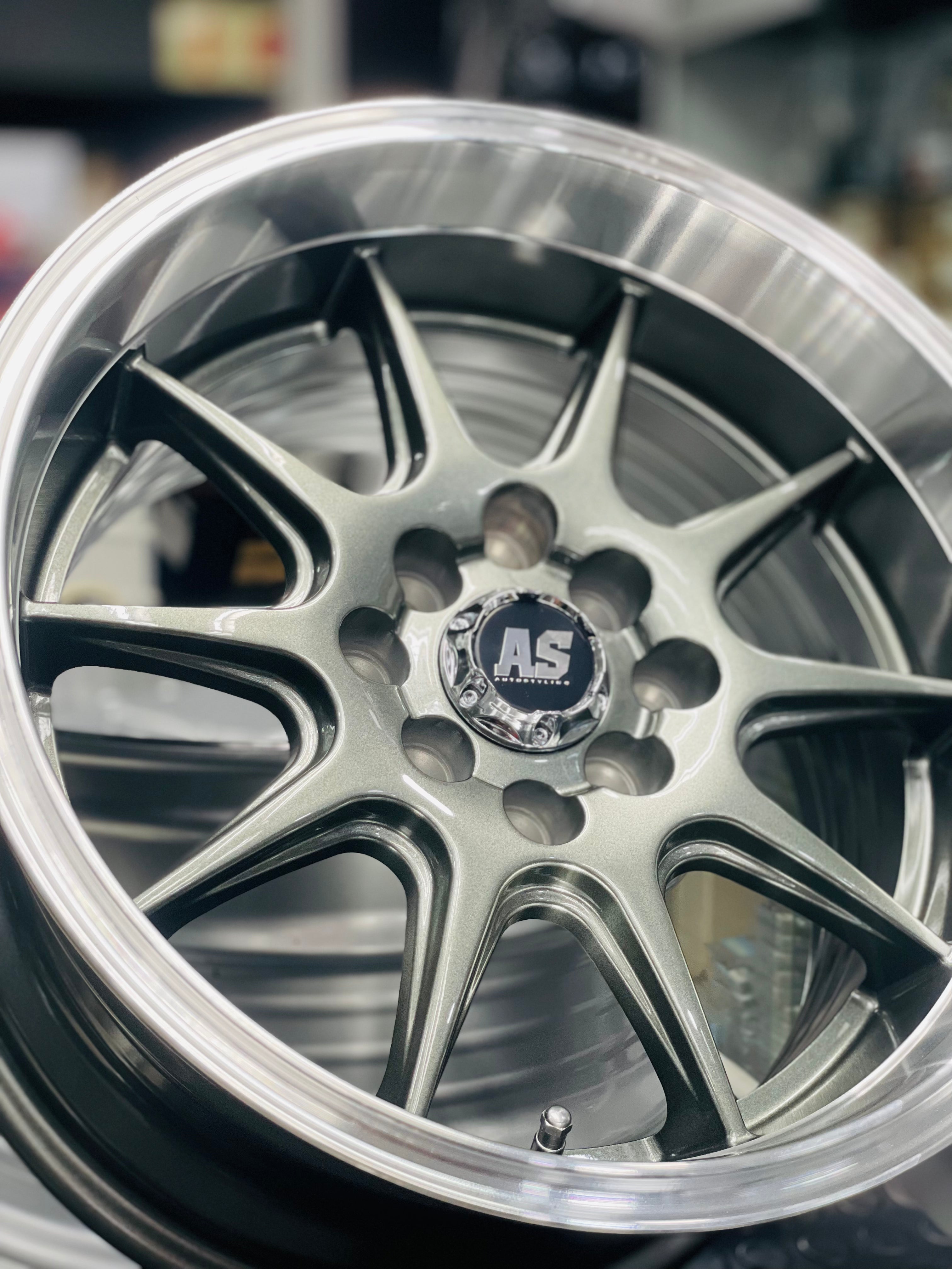 15” AS- 7581 4/100 4/114 gunmetal wheels