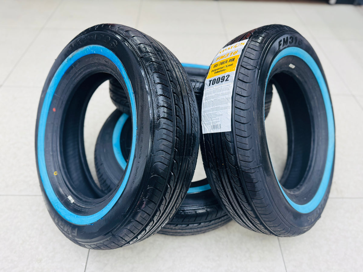 185/70/14 KPATOS WHITE WALL TYRES