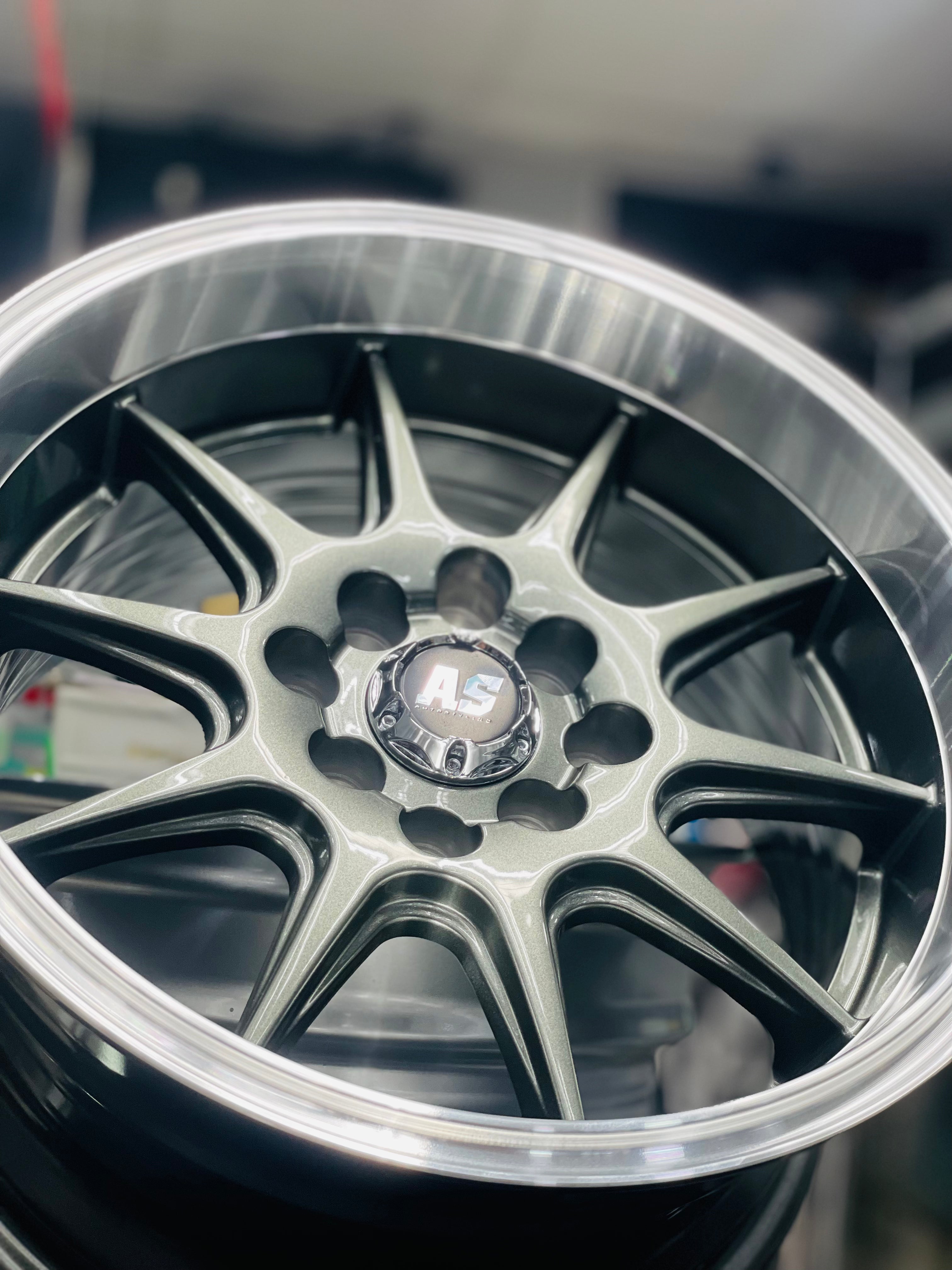 15” AS- 7581 4/100 4/114 gunmetal wheels