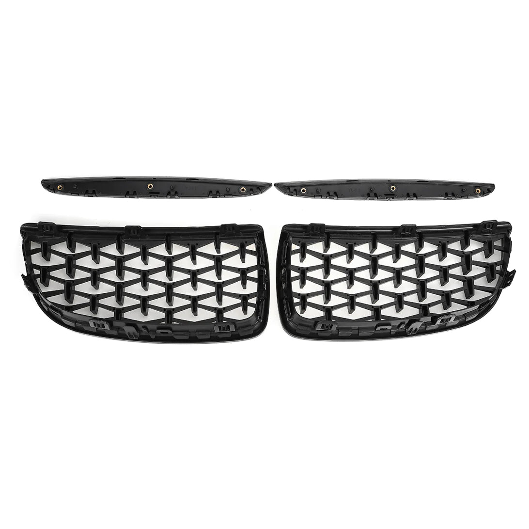 MILLION STAR KIDNEY GRILLS SUITABLE FOR BMW E90 05-08  GLOSS BLAC