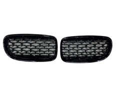 MILLION STAR KIDNEY GRILLS SUITABLE FOR BMW E90 09-12 GLOSS BLAC