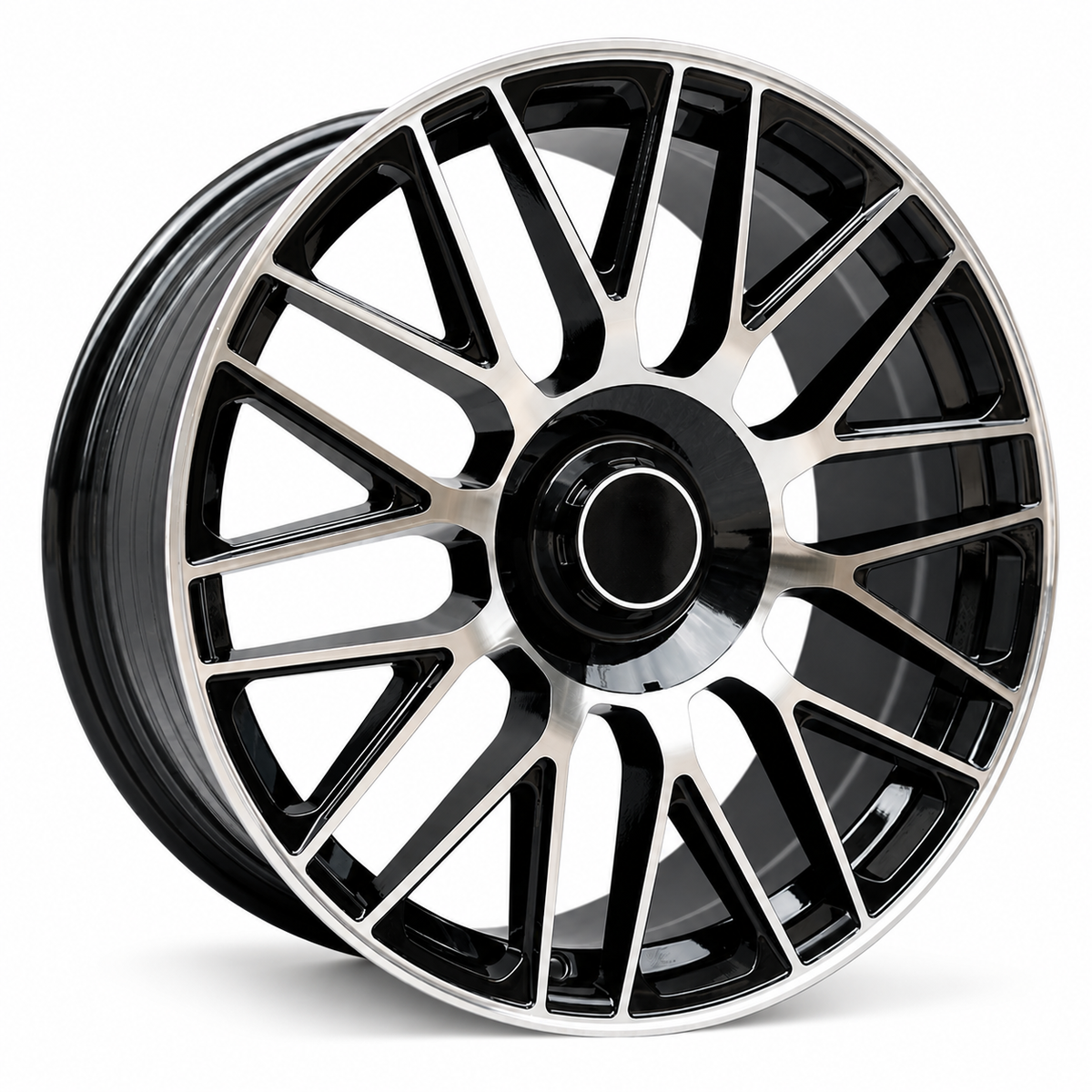 19” AMG F32FBX161 MACHINE BLACK 5x112 narrow wide wheels - Autostyling Klerksdorp