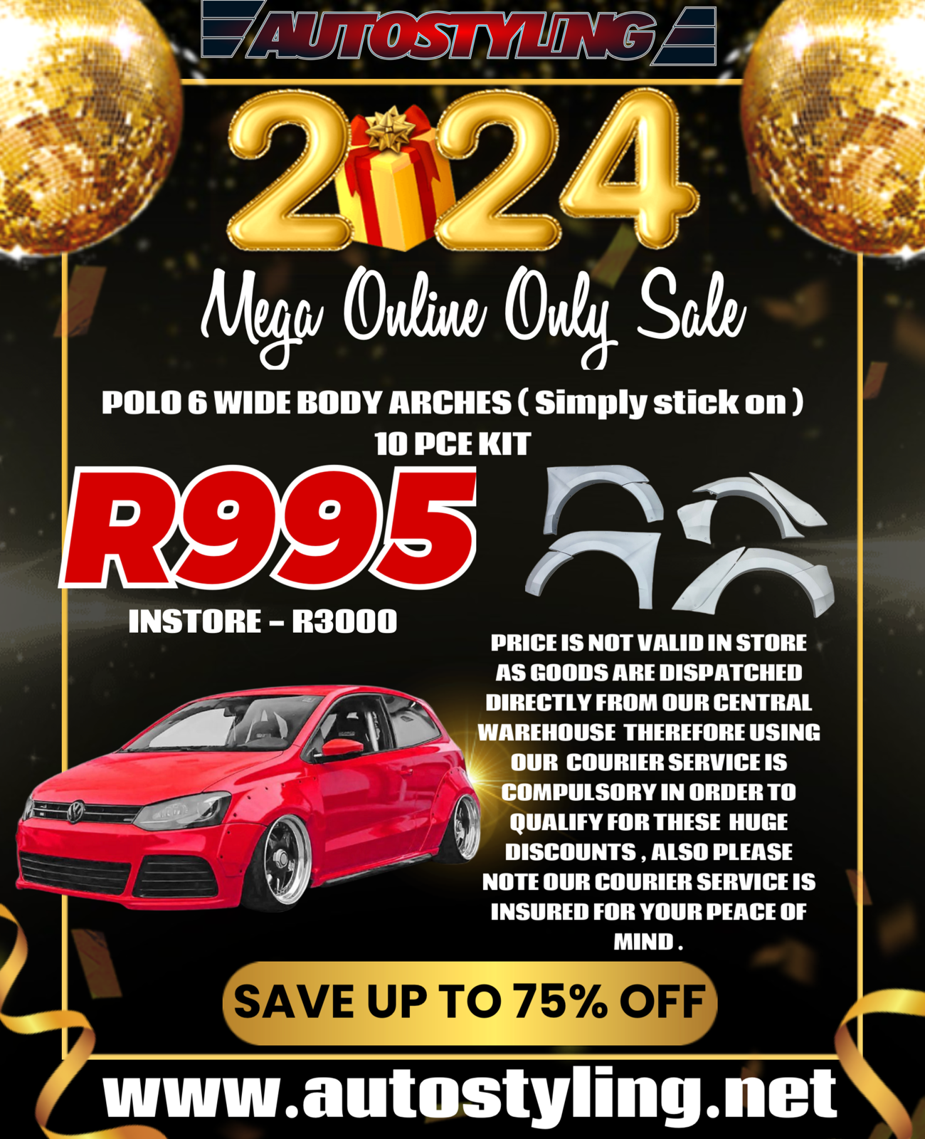 Polo 6 wide fender kit