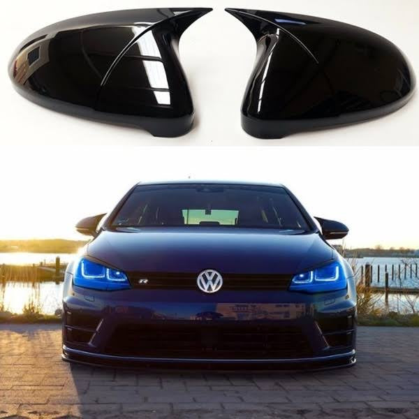 VW GOLF MK 7 M4 / BATMAN MIRROR COVERS GLOSS BLACK