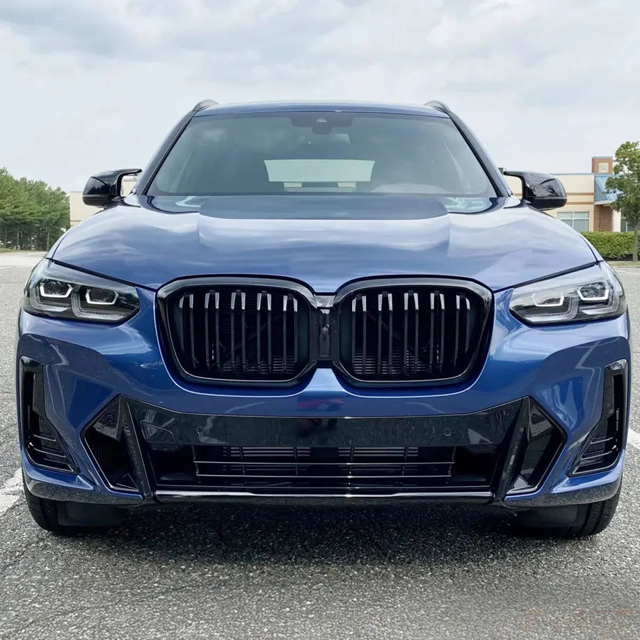 BM G01 DOUBLE SLAT KIDNEY GRILLS GLOSS BLACK - FACELIFT (non oem)