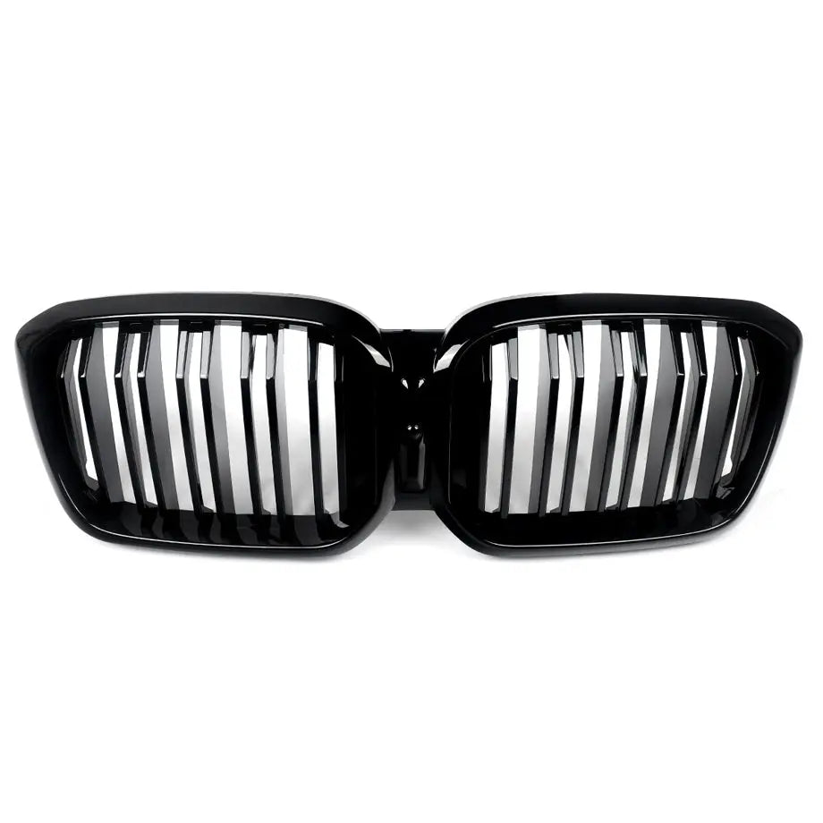 BM G01 DOUBLE SLAT KIDNEY GRILLS GLOSS BLACK - FACELIFT (non oem)