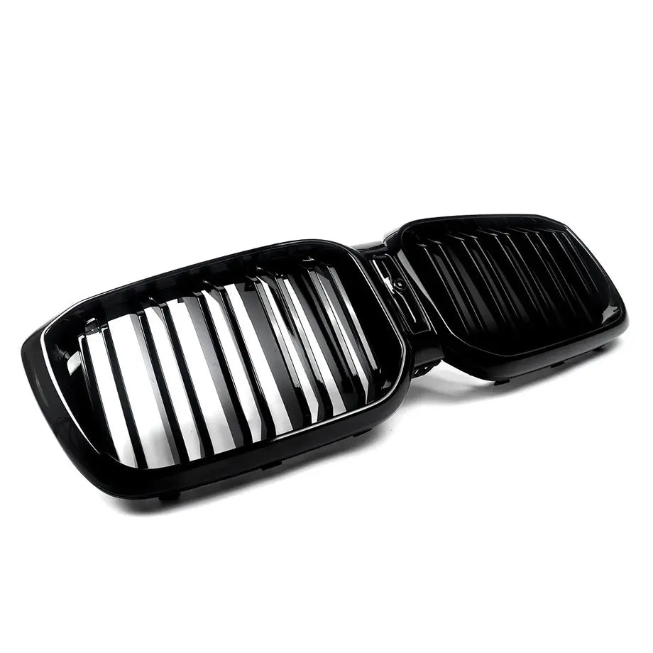 BM G01 DOUBLE SLAT KIDNEY GRILLS GLOSS BLACK - FACELIFT (non oem)