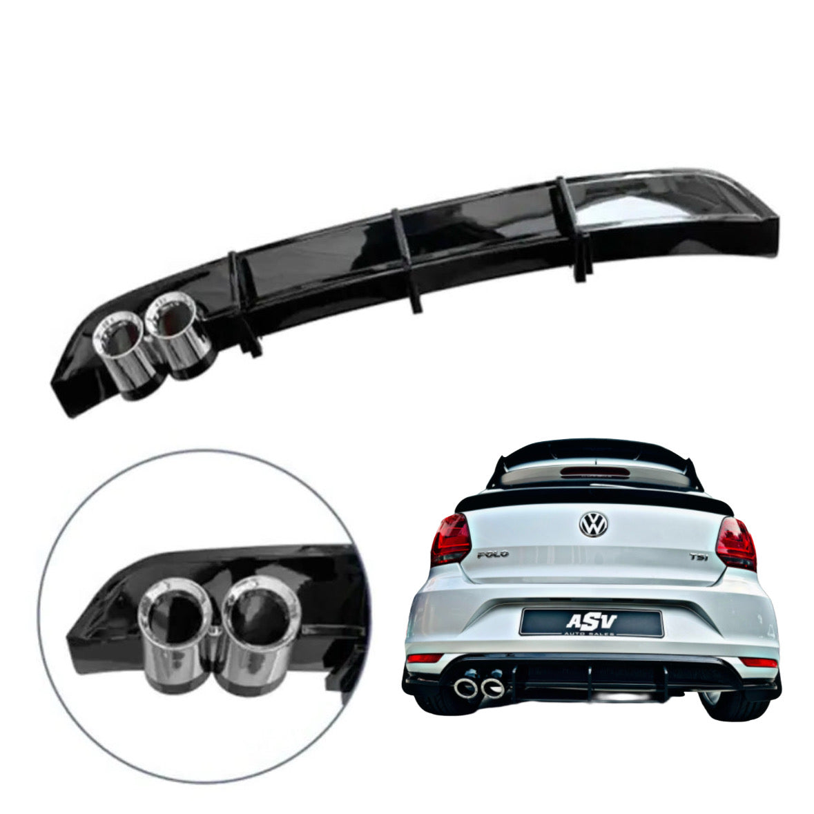 VW POLO 6 TSI TO GTI REAR DIFFUSER
