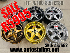 17” AS - RARI 348 4x100 & 5x100 wheels