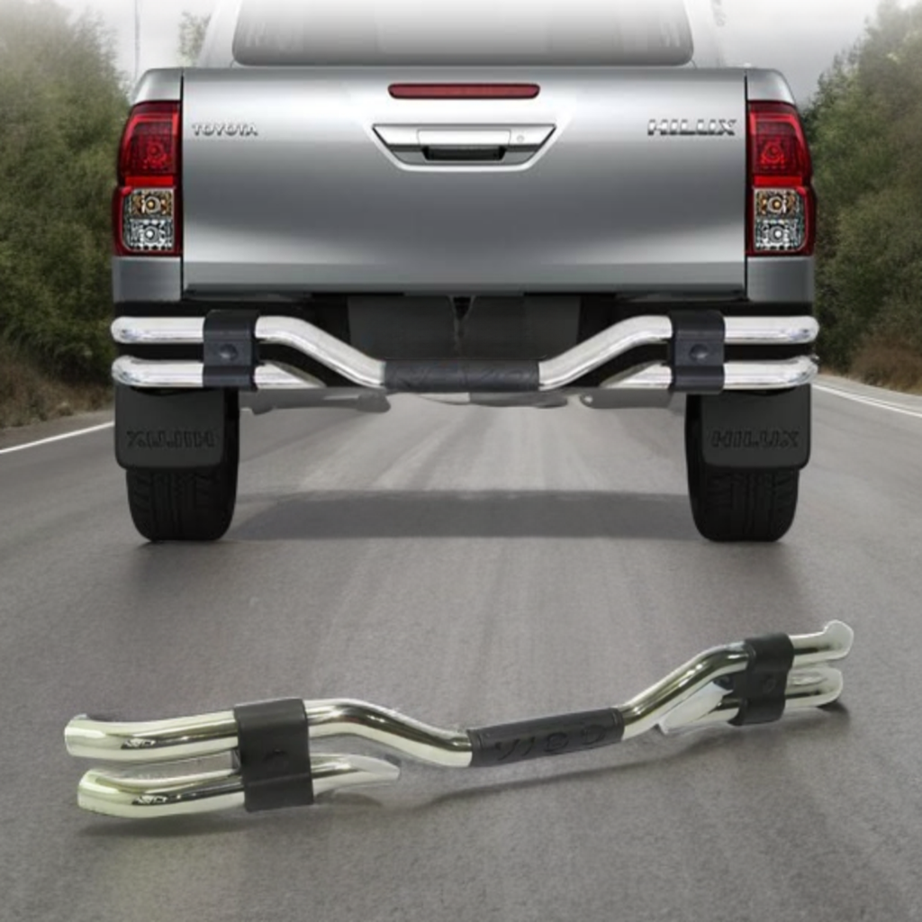 Revo Rear TOYOTA HILUX 2016+ REVO REAR BUMPER GUARD CHROME – Autostyling Klerksdorp