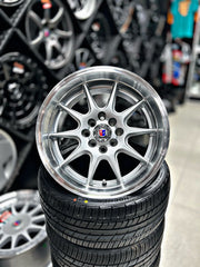 15” AS- 7582 4/100 4/108 silver wheels