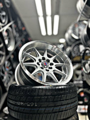 15” AS- 7582 4/100 4/108 silver wheels