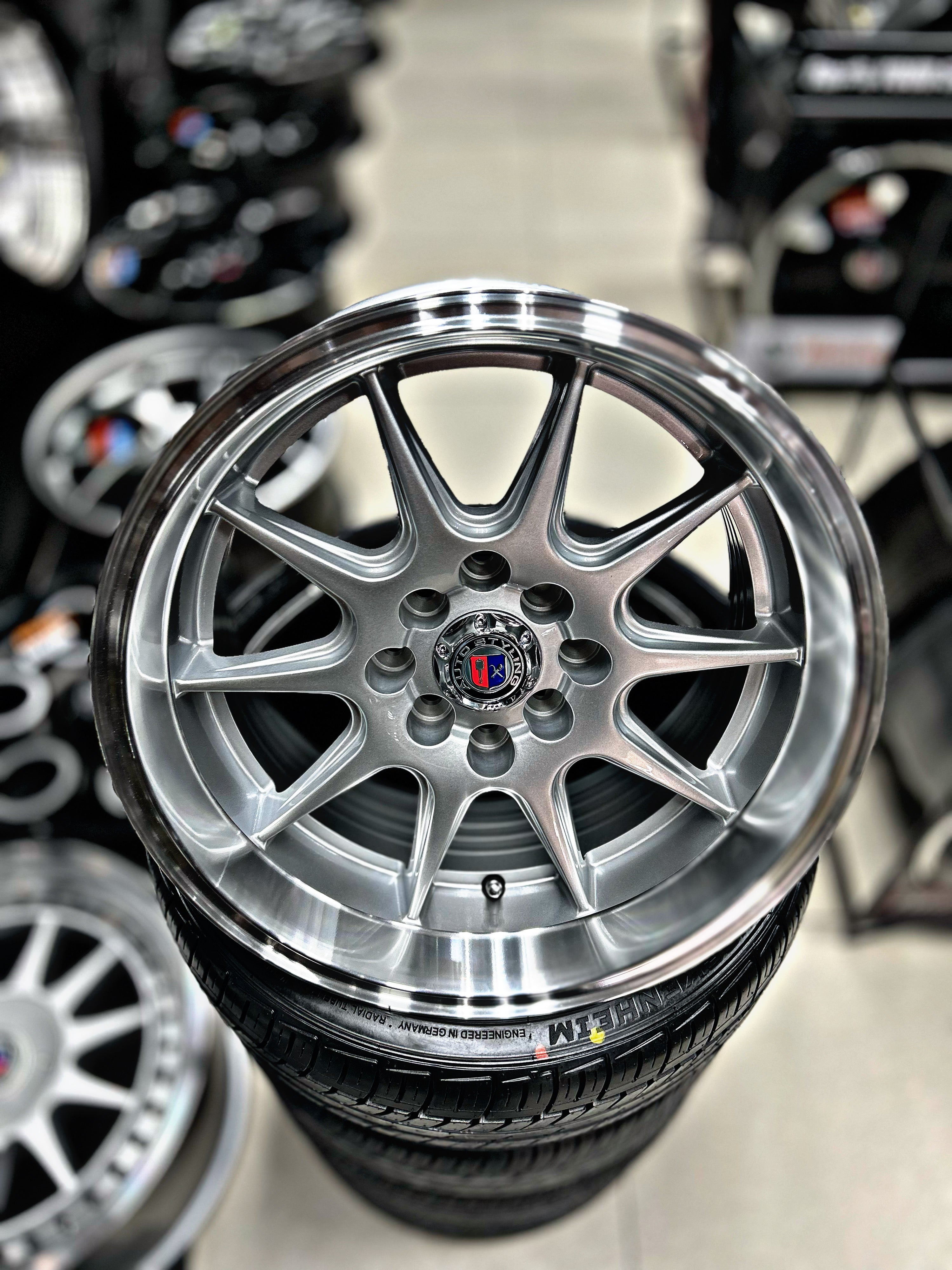 15” AS- 7165 4/100 4/114 silver wheels