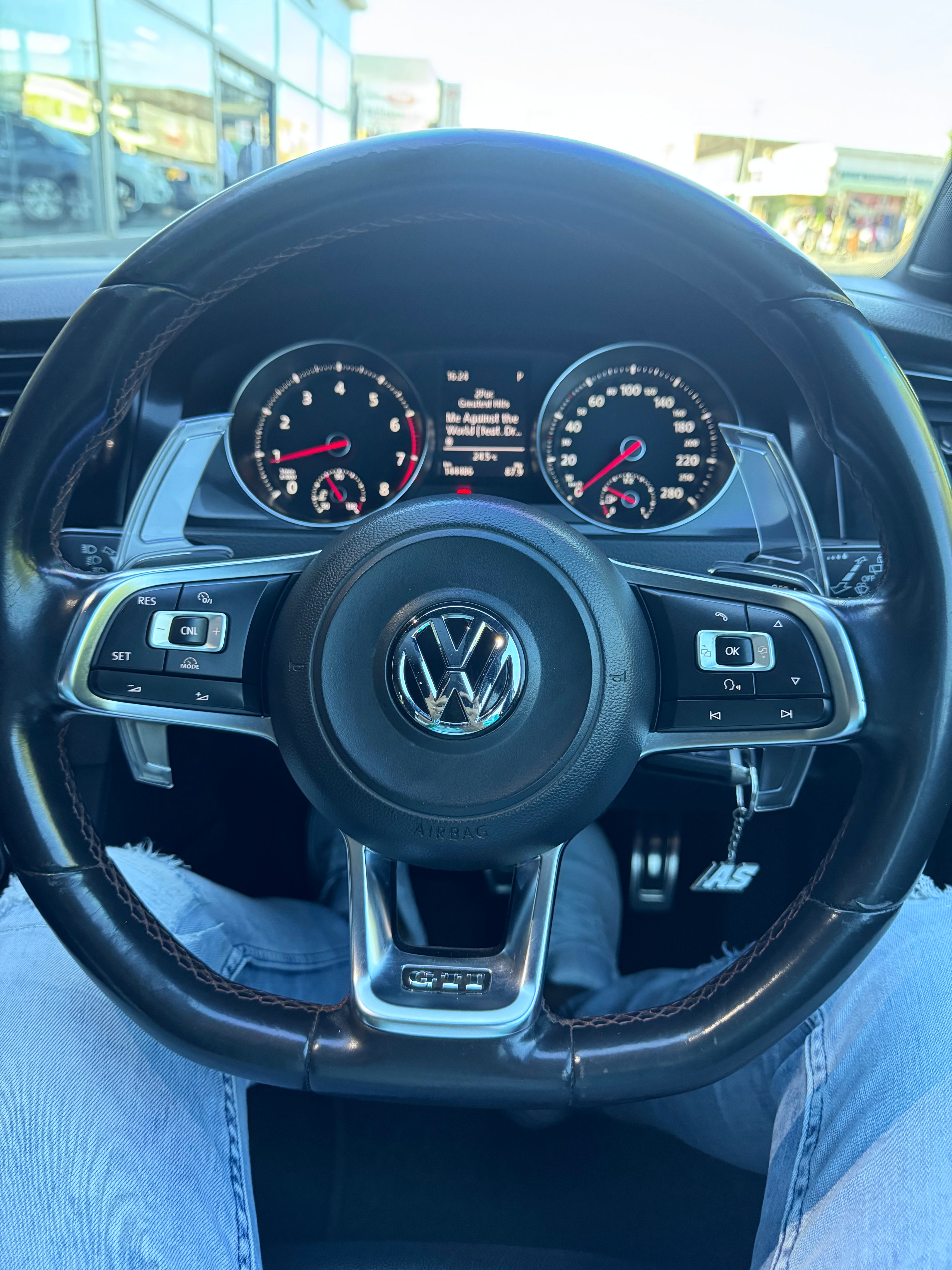 VW MK7 GTI & R AS  Transparent DSG Paddle Shifter Extensions for Automatic Steering Wheel of VW Golf MK7 GTi R