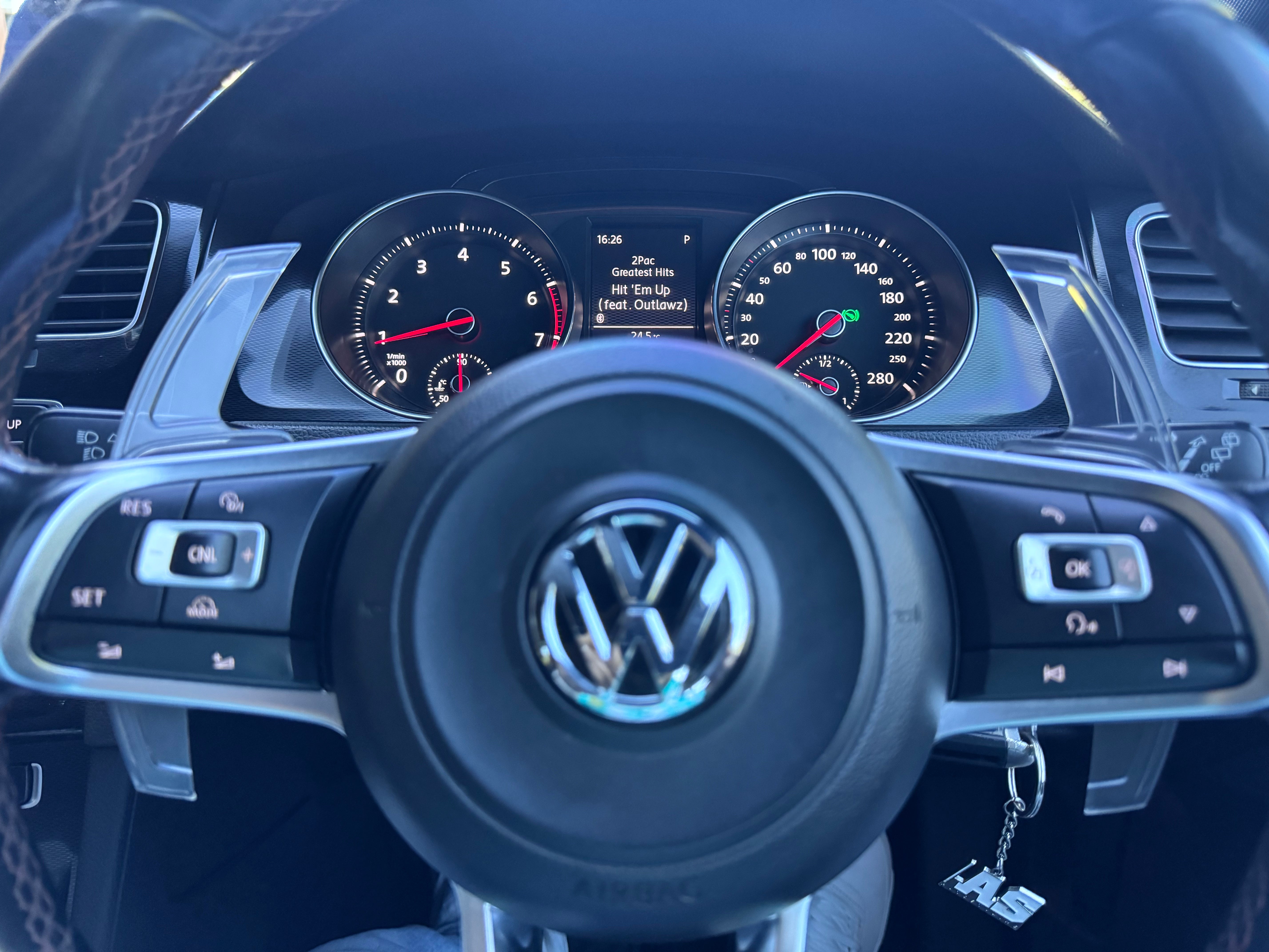 VW MK7 GTI & R AS  Transparent DSG Paddle Shifter Extensions for Automatic Steering Wheel of VW Golf MK7 GTi R