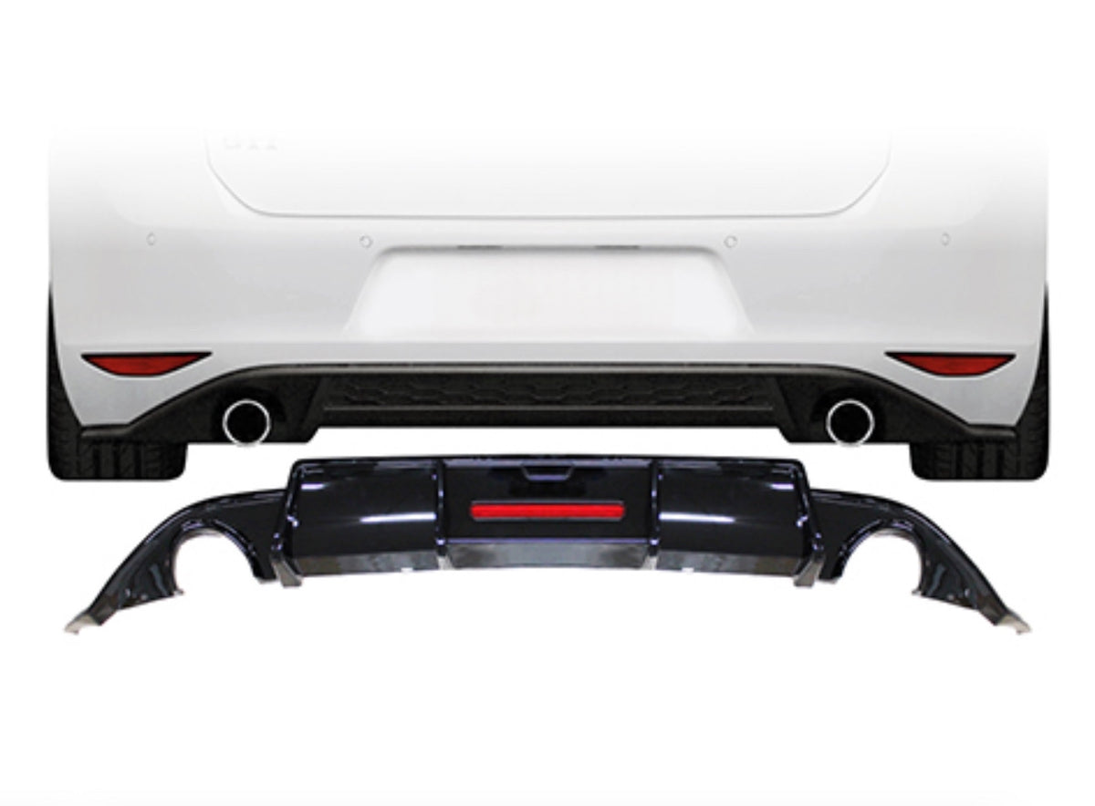 VW GOLF 7 GTI KARBEL REAR DIFFUSER WITH LED LIGHT