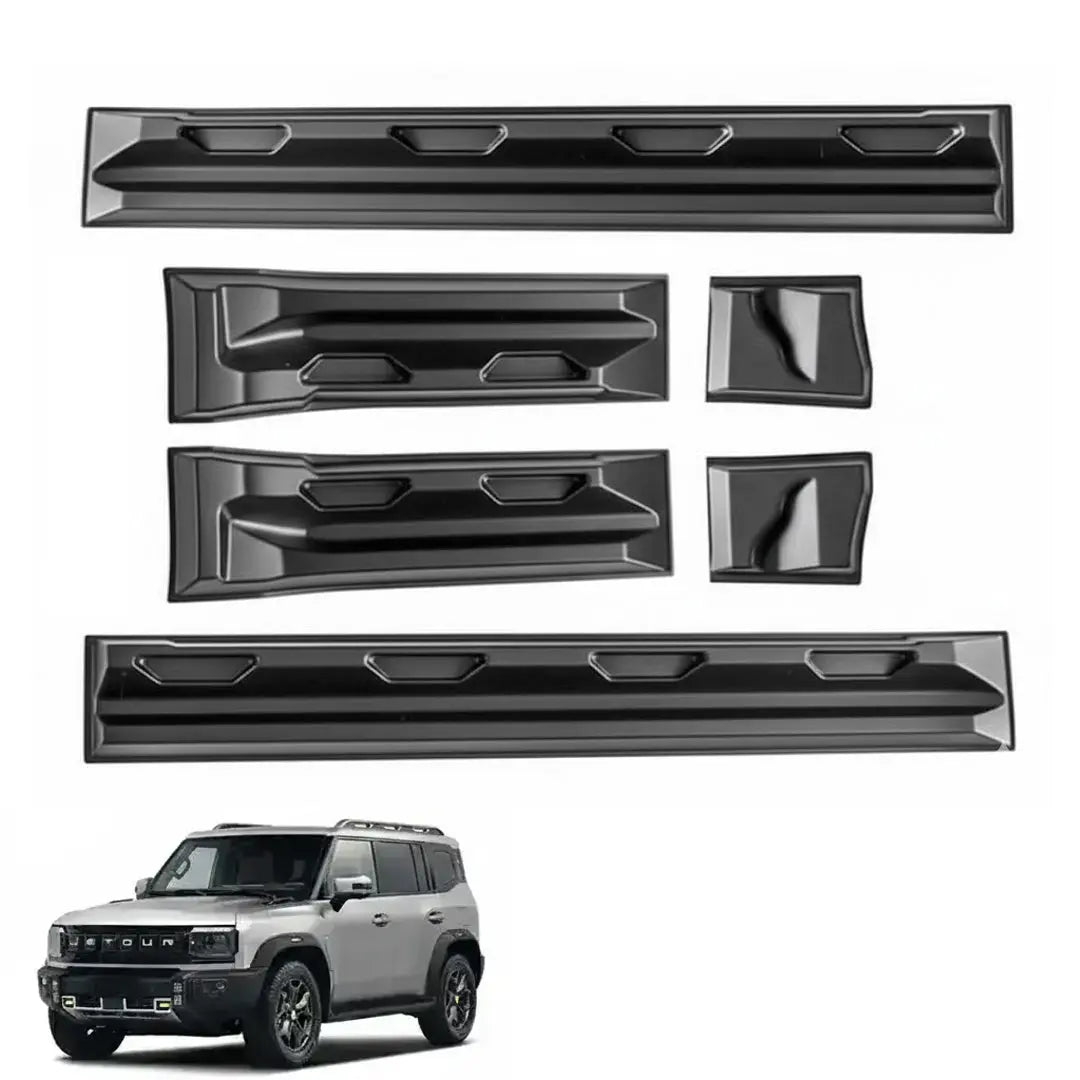 Jetour T2 (25-On) stick on side cladding - BLACK WARRIOR - Autostyling Klerksdorp