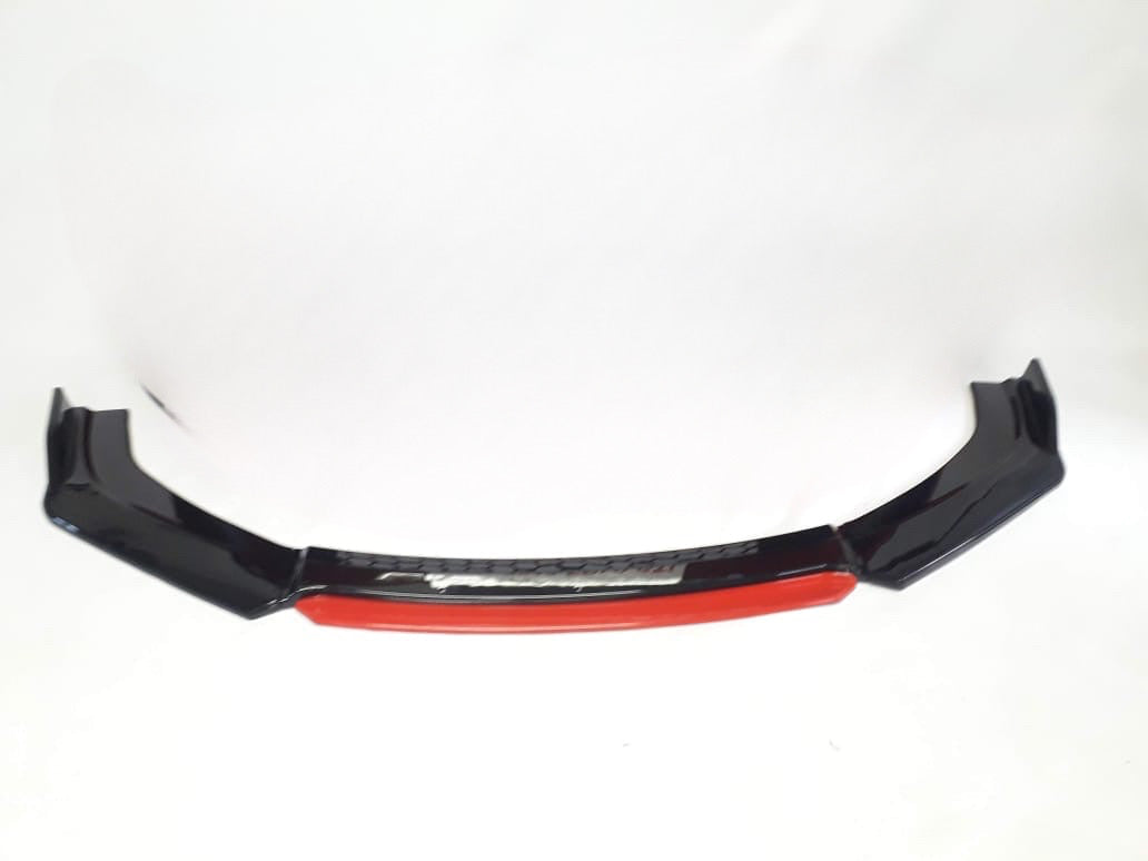 UNIVERSAL 4PCE FRONT SPOILER RED STIP