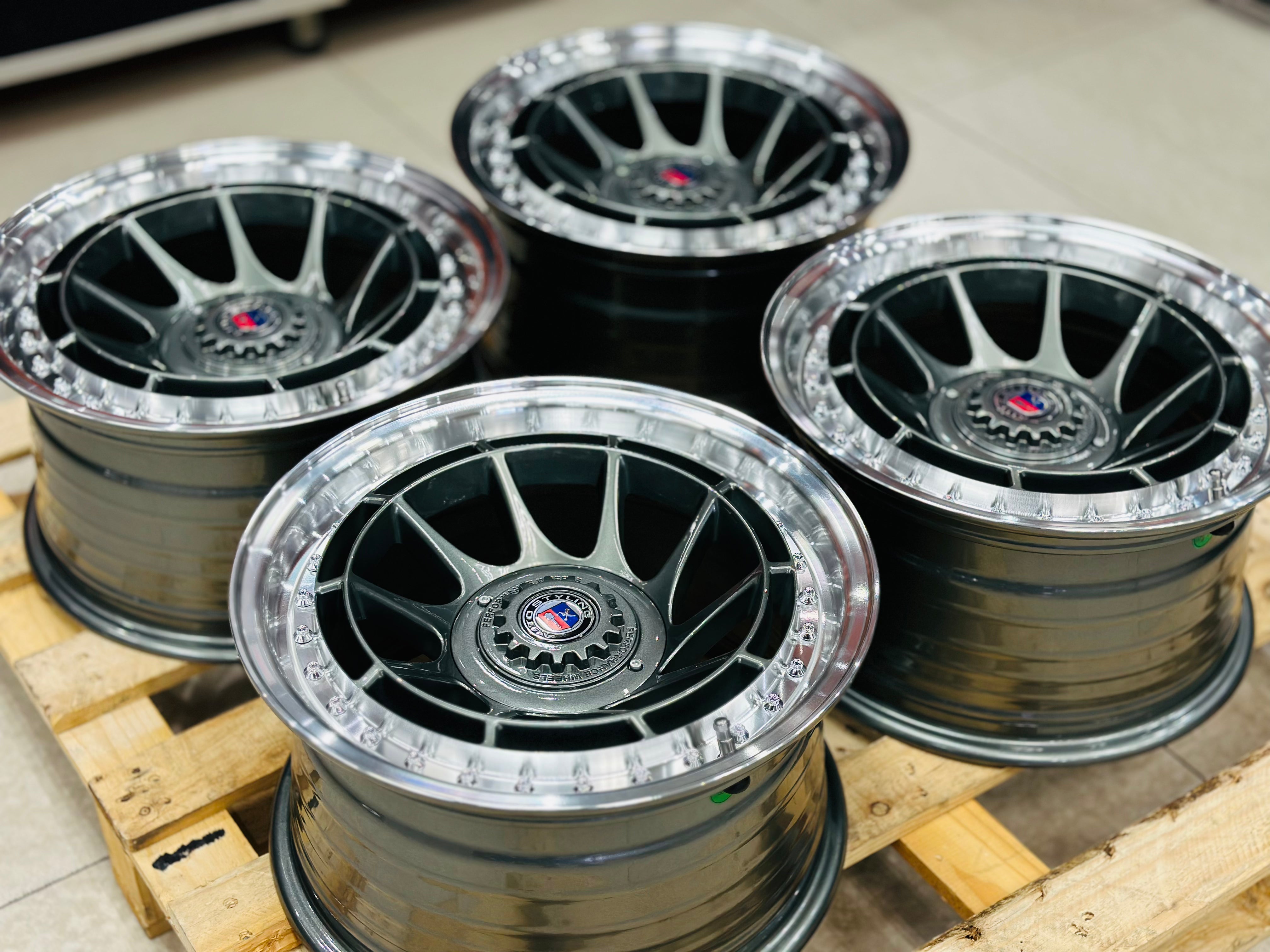 15” AS-7574 GUNMETAL 4/100 4/108 wheels