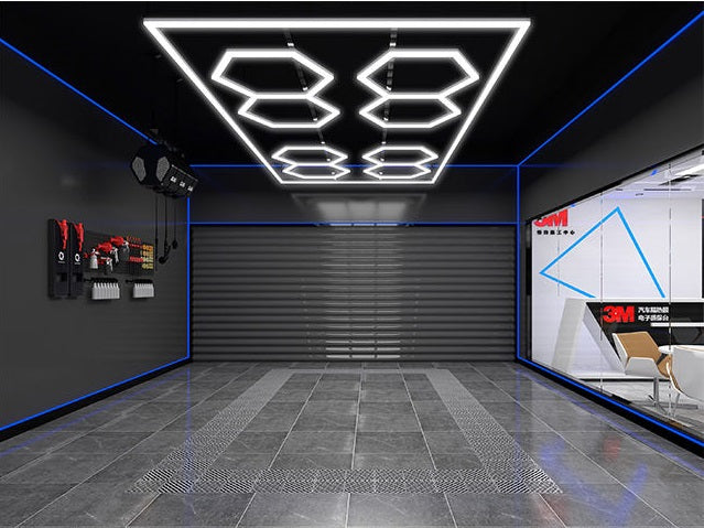 Designer Hexagon /arrow led lights 4.8m x2.4m