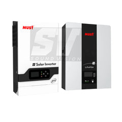 MUST COMBO 5KW INVERTER + BATTERYLithium Iron Phosphate Battery LP16-48100 (51.2V/100Ah)