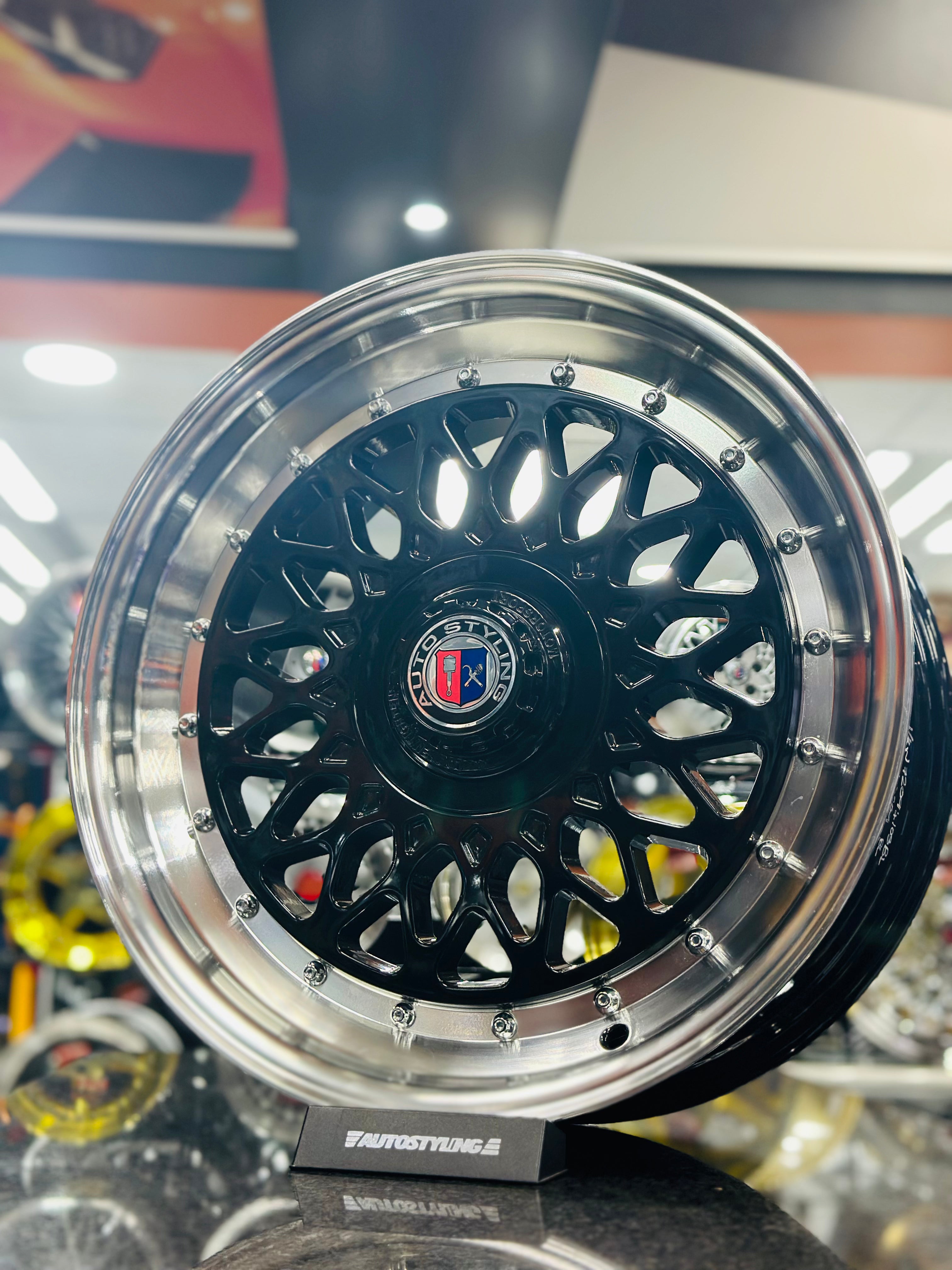 17” AS-PMESH BLACK 4/100 & 4/108 pcd WHEELS – Autostyling Klerksdorp