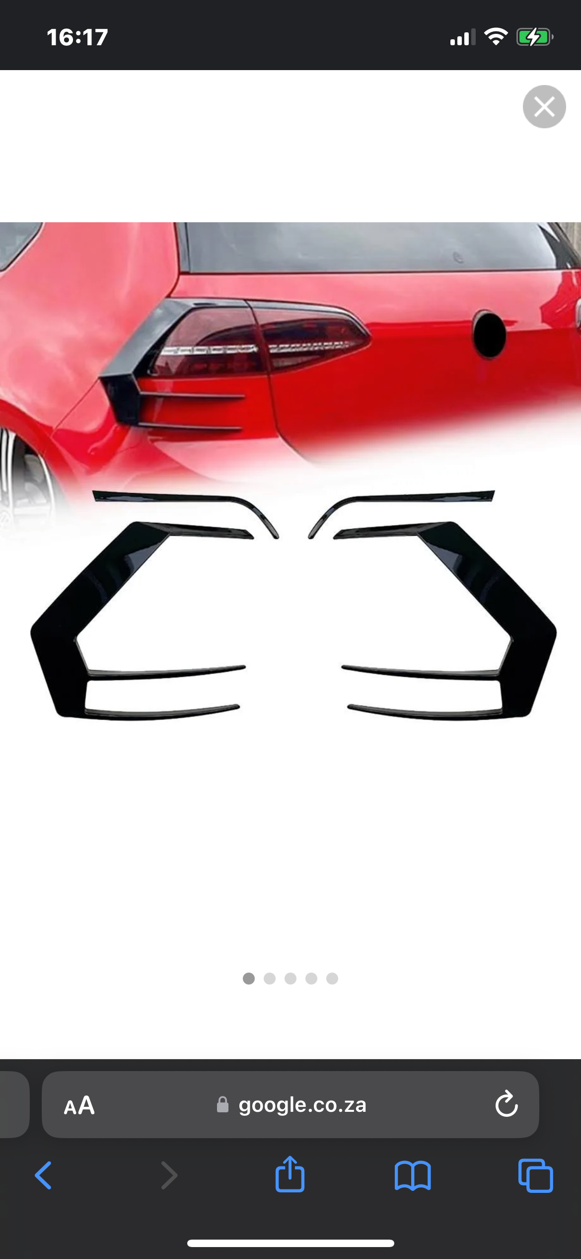 MK7.5  TAIL LIGHT TRIMS RAZOR GLOSS BLACK