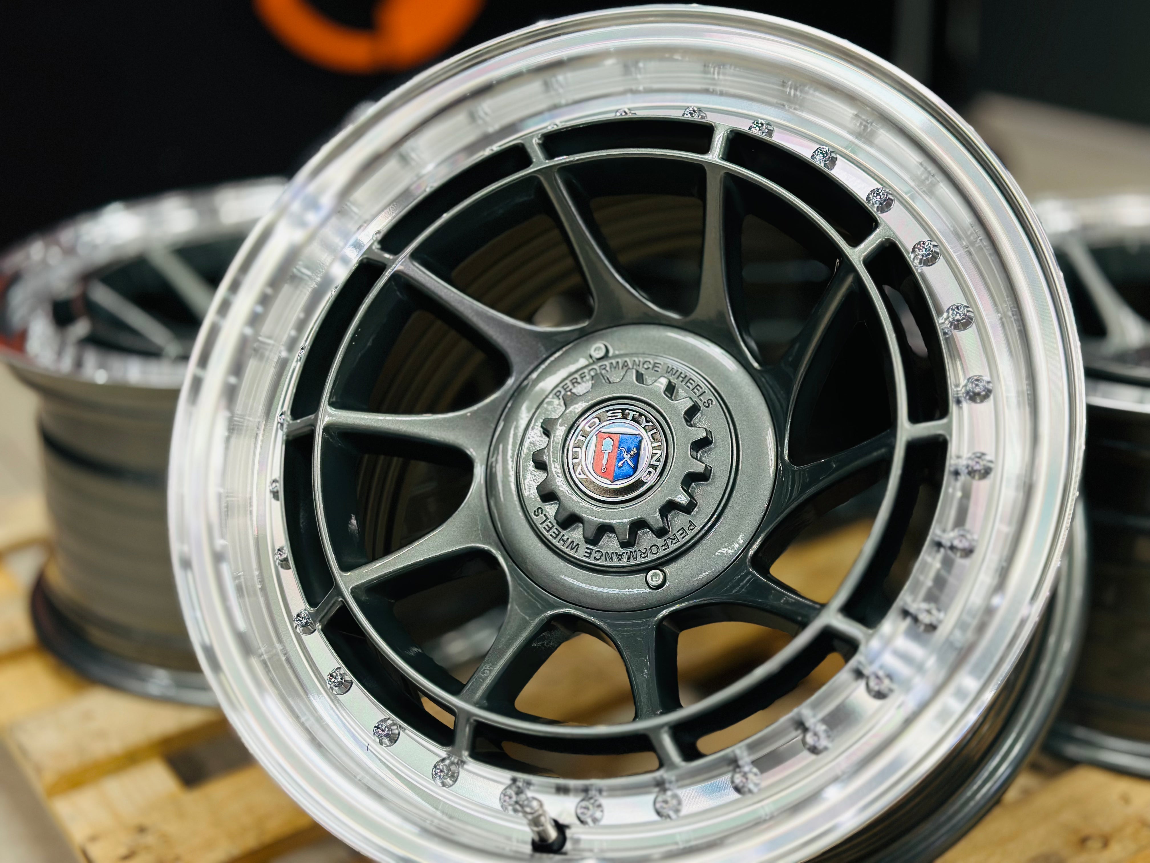 15” AS-7574 GUNMETAL 4/100 4/108 wheels