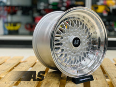 15” AS-MESH  4/100 & 5/100 multi pcd SILVER 8/9J