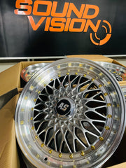 17" AS-008 4/100 & 4/108  GUNMETAL WHEELS