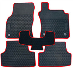 Suitable for VW GOLF 7 GTI RUBBER MATS BLACK AND RED