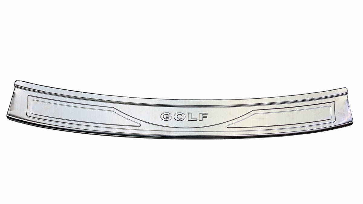 VW GOLF MK 7 STAINLESS STEEL REAR OUTER BUMPER PROTECTOR PLATE