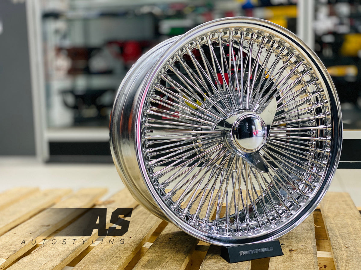 18” AS - THOUSAND SPOKE WIRE WHEEL FITS ALL CARS