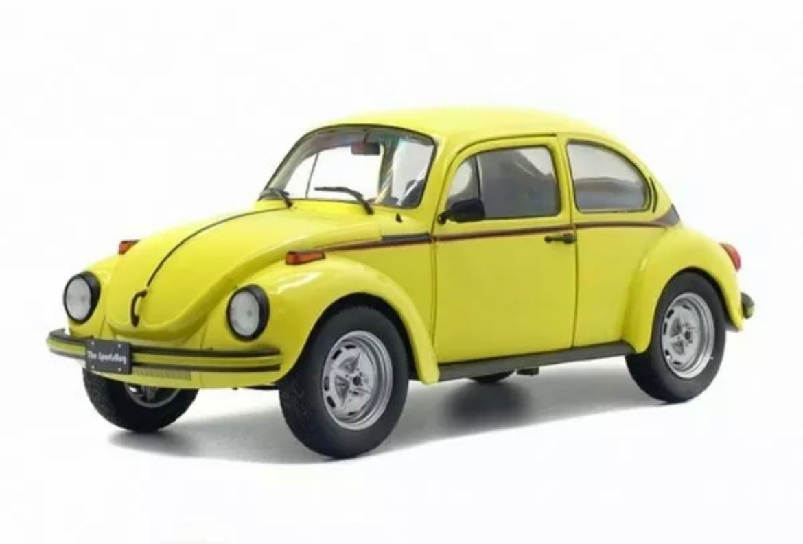 SOLIDO 1:18 SCALE MODEL CAR VW BEETLE SPORT 1974