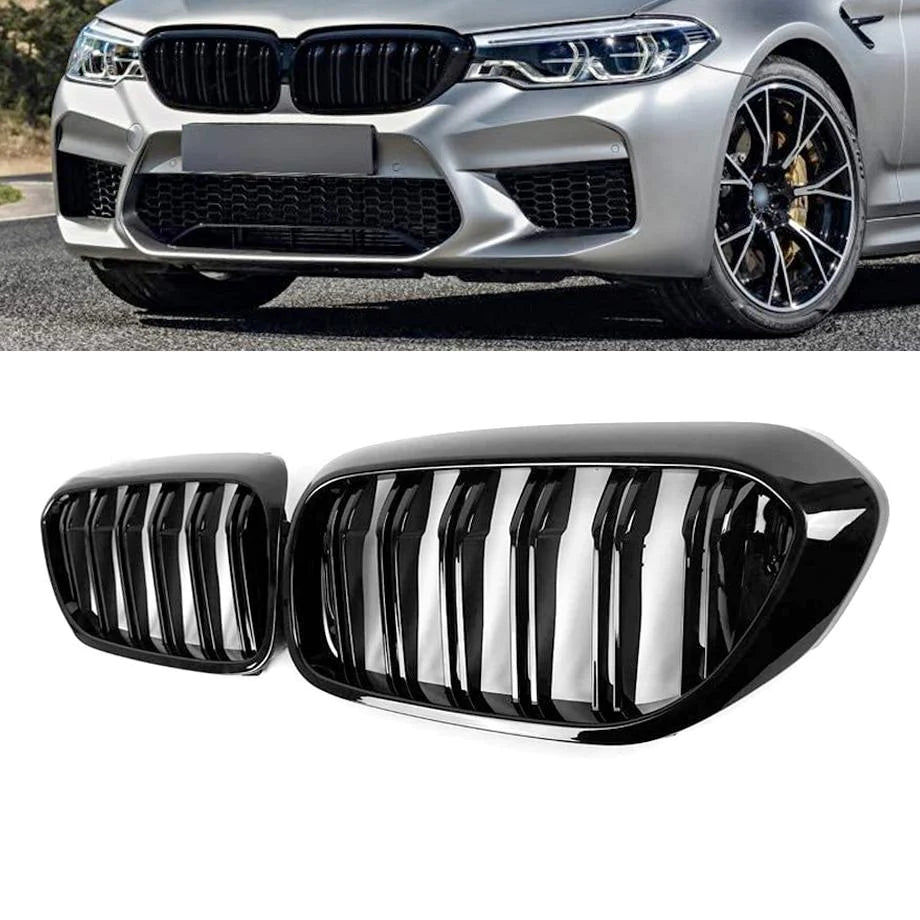 BM G30 5-Series Piano Black Double Slat Kidney Grille (19-On)