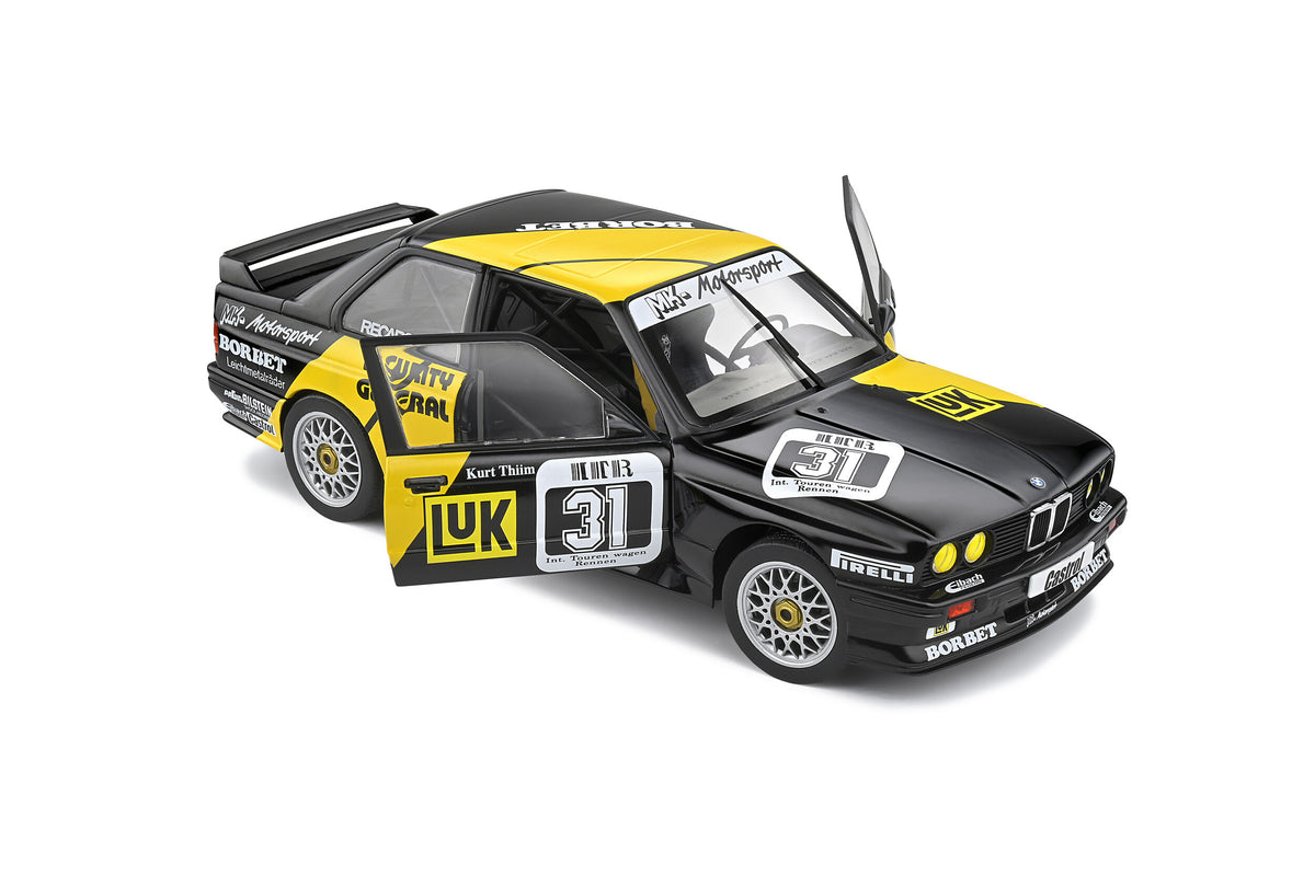 SOLIDO 1:18 SCALE MODEL CAR BMW E30 M3 DTM LUK