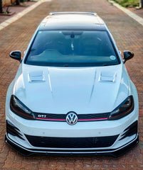 VW GOLF 7 / 7.5 / 7R / 7TSI AS 3PCE FRONT SPOILER GLOSS BLACK