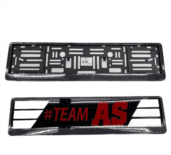 L & P Car Design A195 Number Plate Holder 2 Pieces Car Number Plate Holder  Carbon 3D Look Number Plate Amplifier Water Transfer Printing Number Plate