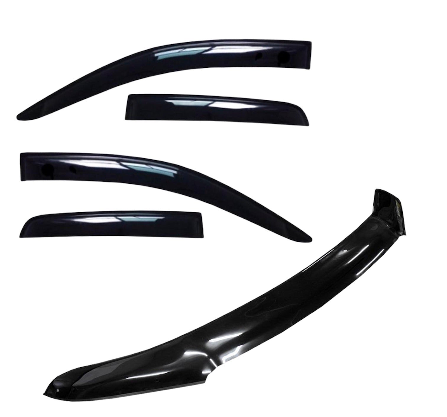 WINDSHIELDS & BONNET GUARD COMBO FORD RANGER GLOSS BLACK