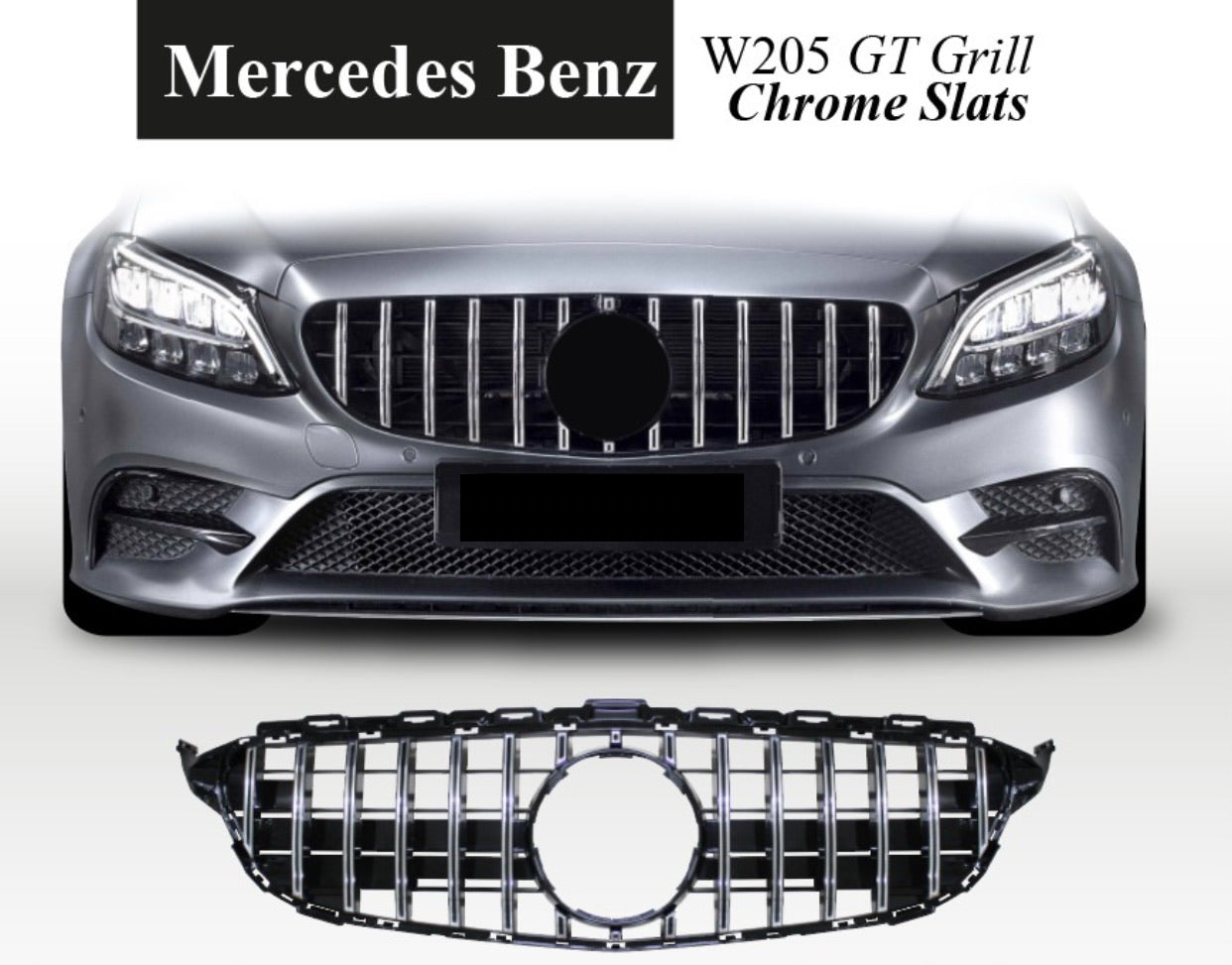 MERCEDES W205 GT CHROME GRILL