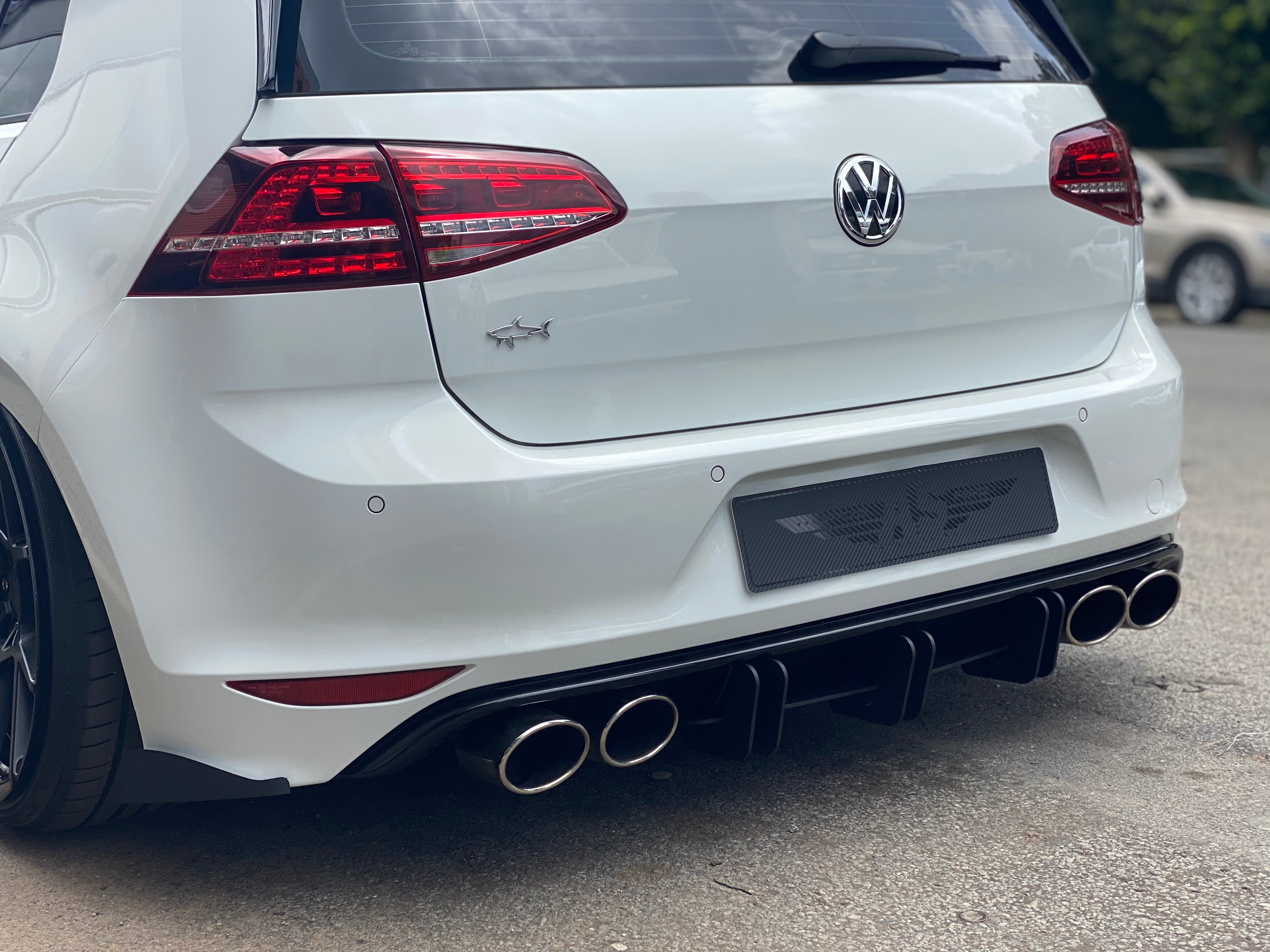 VW GOLF MK 7 / 7.5 REAR DOUBLE SLAT ADD ON DIFFUSER NEW AND IMPROVEDb