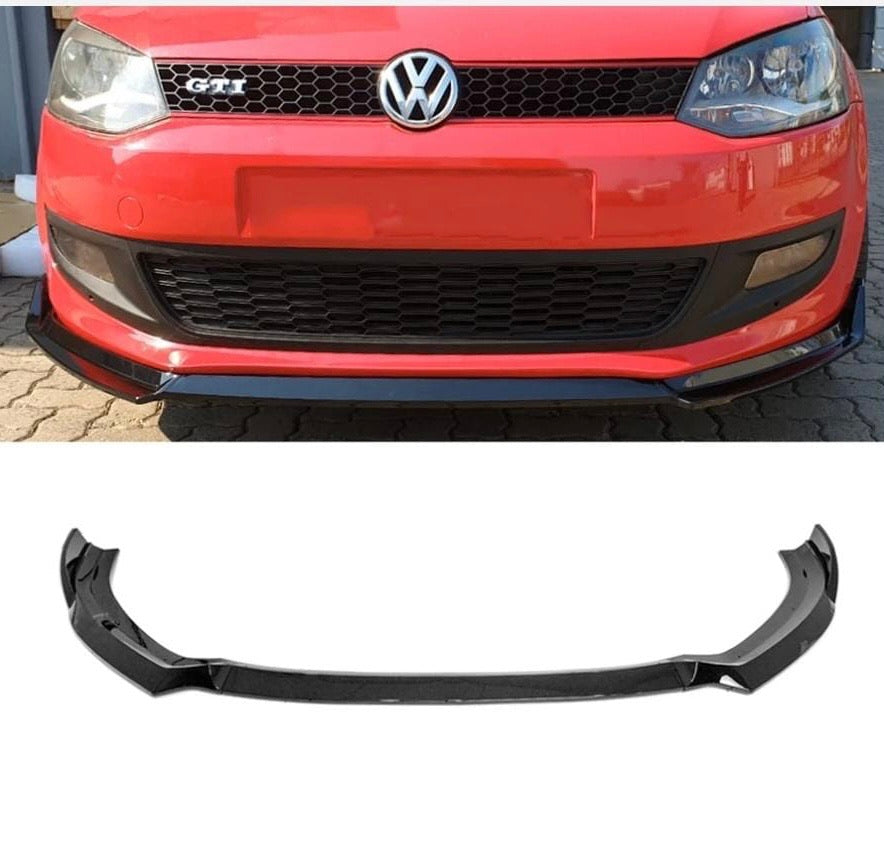 Suitable To Fit - VW Polo 6 / Polo 7 TSI Gloss Black 3-Piece Front Lip –  Max Motorsport