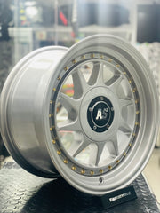 15” AS-CM128 4/100 & 4/114 multi pcd silver wheels