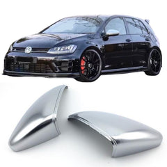 VW GOLF MK 7 RLINE MIRROR COVERS SATIN SILVER