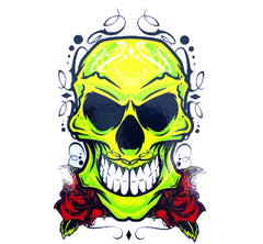 GREEN SKULL STICKER