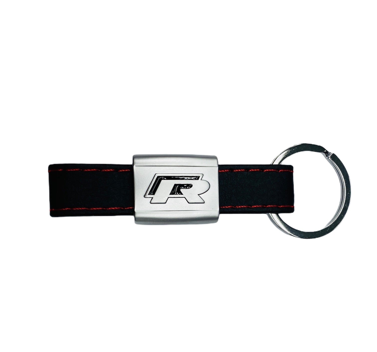 R KEY RING RED STITCH